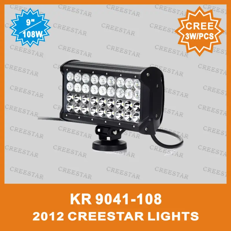 9 &quot108 Вт 36 шт. x 3 GDCREESTAR светодиодный внедорожный светильник KR9041 108 4 ряда