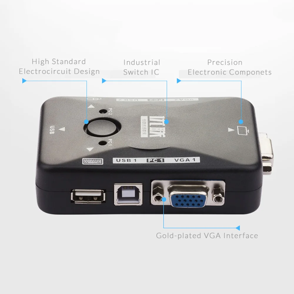 Квм переключатель Unnlink VGA 2 шт. USB 0 1080P 60 Гц для ПК ноутбука монитора мыши клавиатуры