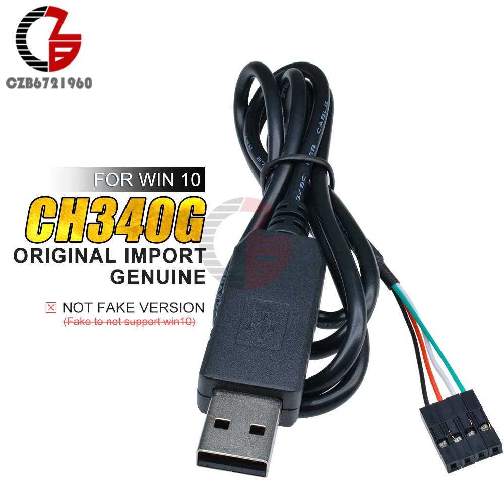 Оригинальный 1 м CH340G CH340 USB в TTL серийный кабель для загрузки конвертации провода