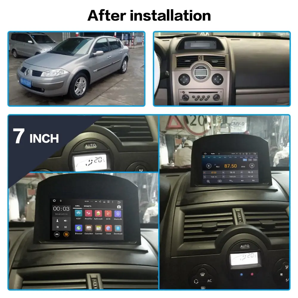 DSP Android10.0 автомобильный DVD плеер GPS навигация для Renault Megane 2 Fluence 2002 2008 SatNav радио