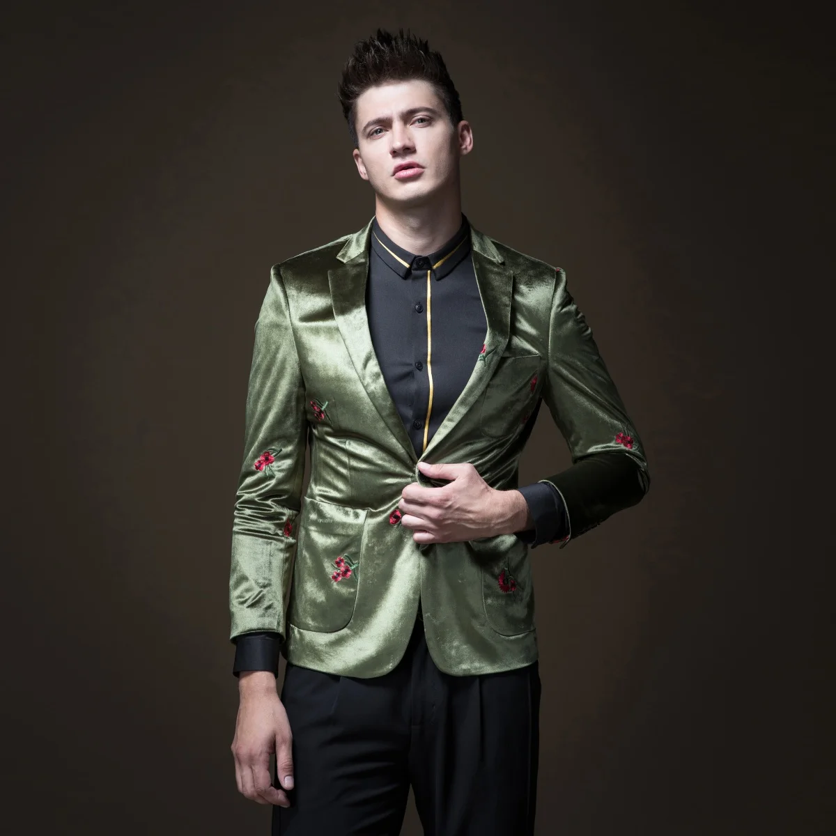 Блейзер Masculino Мужские Сценические костюмы для певцов Pinli Pin Li новый осенний