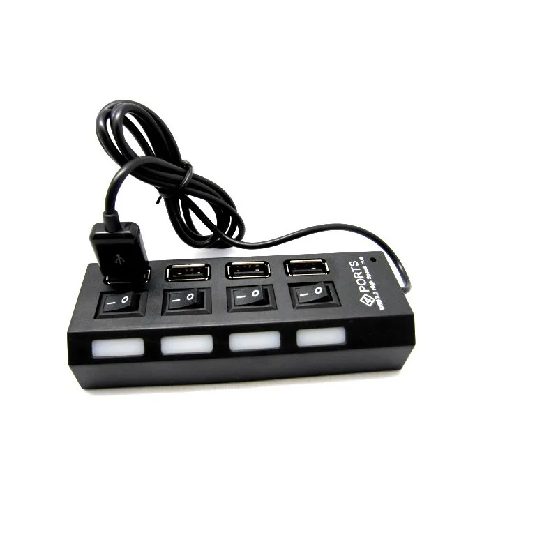 Высокая Скорость USB 2 0 концентратор 4 Порты Портативный usb-хаб 480 Мбит/с