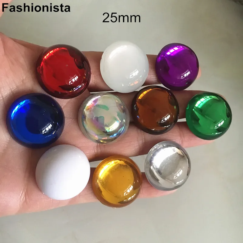 50 шт. полукруглые бусины-кабошоны 25 мм с плоской задней частью акриловый кабошон