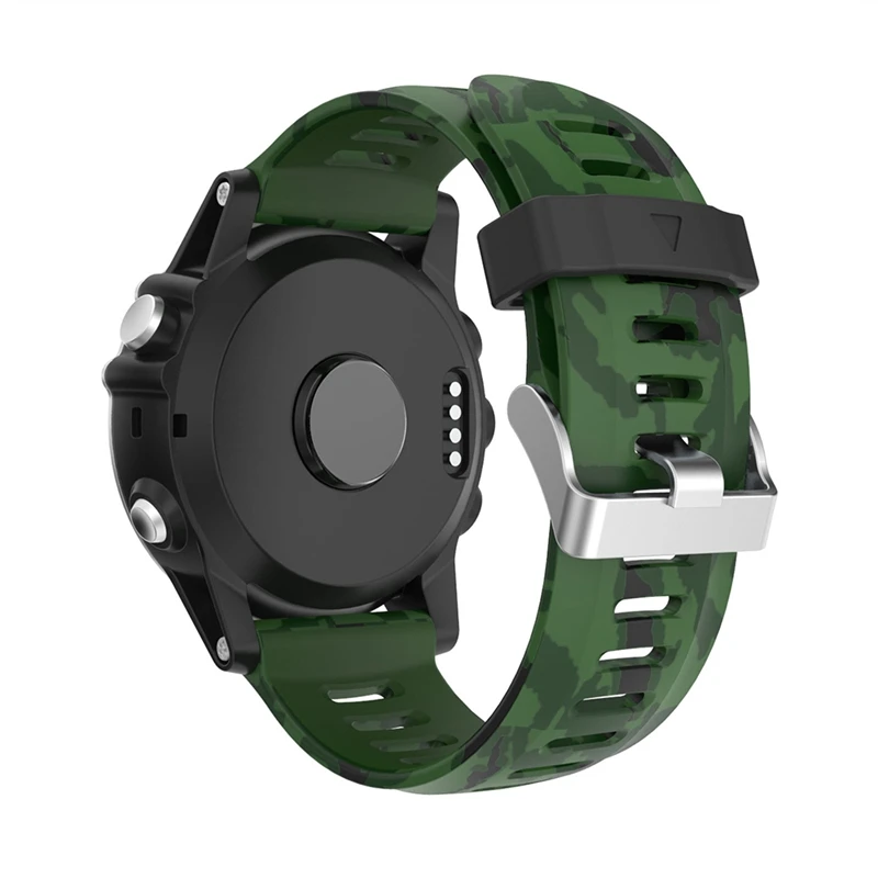 Спортивный Камуфляжный ремешок YUEDAER для Garmin Fenix 5X зеленый серый силиконовый