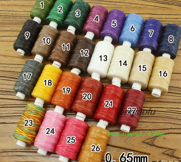 

Кожаная резьба, специальная круглая восковая линия для ручного шитья кожи, 0,65 мм, около 80 метров