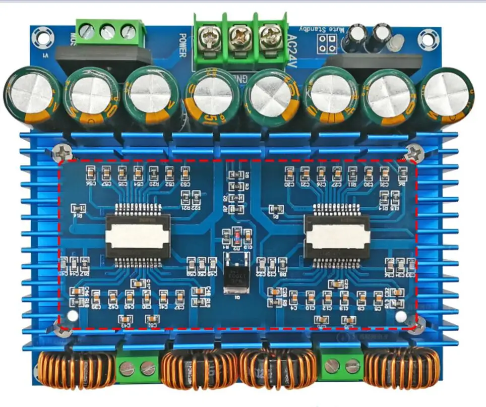 M252 сверхвысокая мощность BTL 24 V стерео 420 W+ 420 W TDA8954TH 2 чип класса D цифровой аудио усилитель платы B3-005