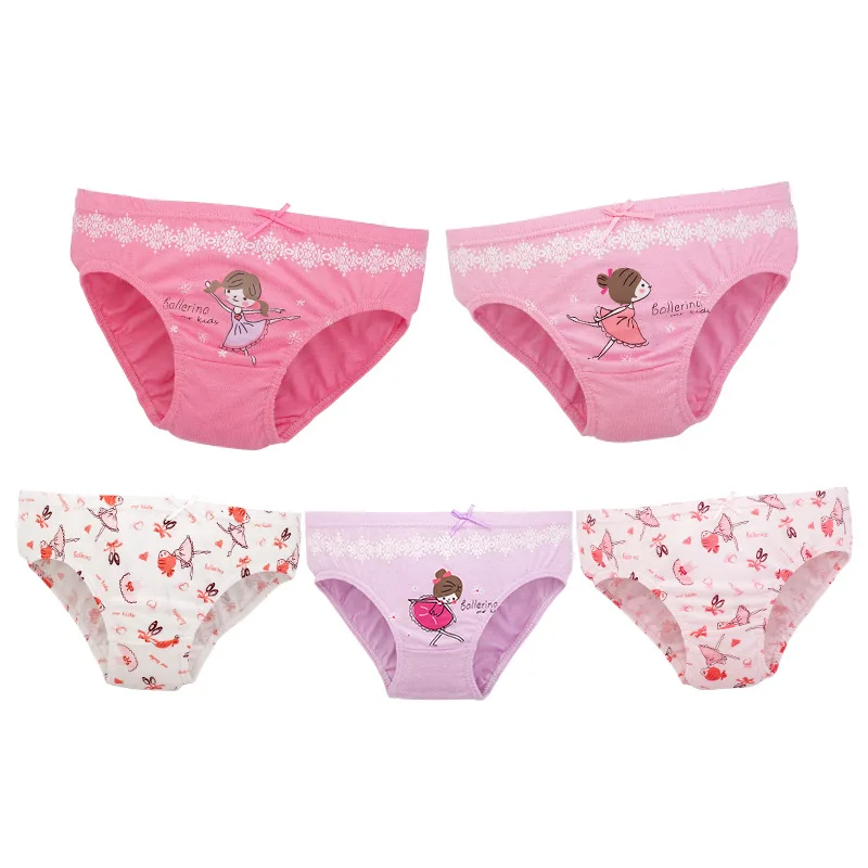 1 pcs 2 to 12 years kids cotton panties Girl Panties female cartoon printed children baby comics pants Bowknot briefs underwear|Трусики| |