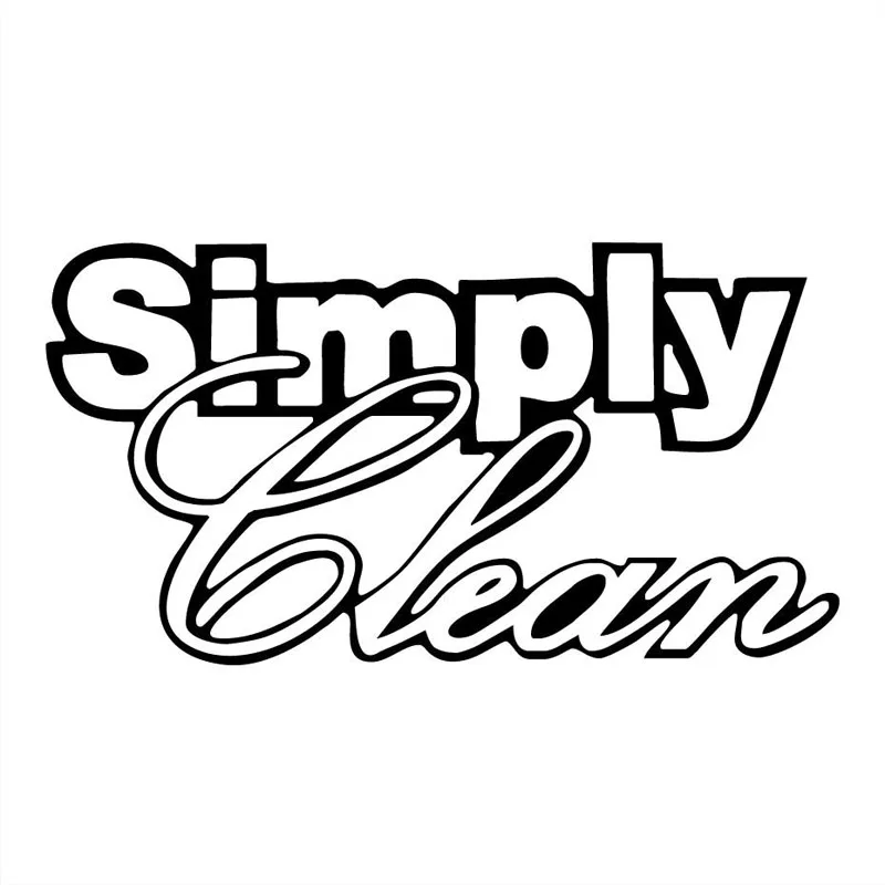 

X см SIMPIY CLEAN забавная Виниловая Наклейка Черная/серебряная Автомобильная Наклейка Автомобильные аксессуары