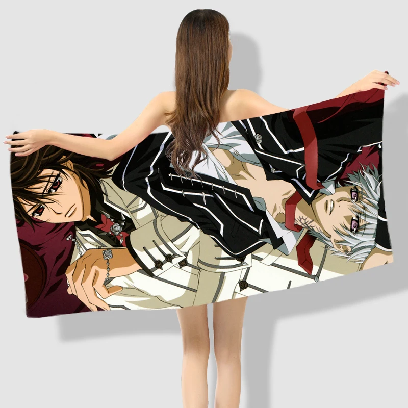 Банное полотенце в стиле аниме манга рыцарь вампира пляжное 002|bath towel 70x140cm|bath