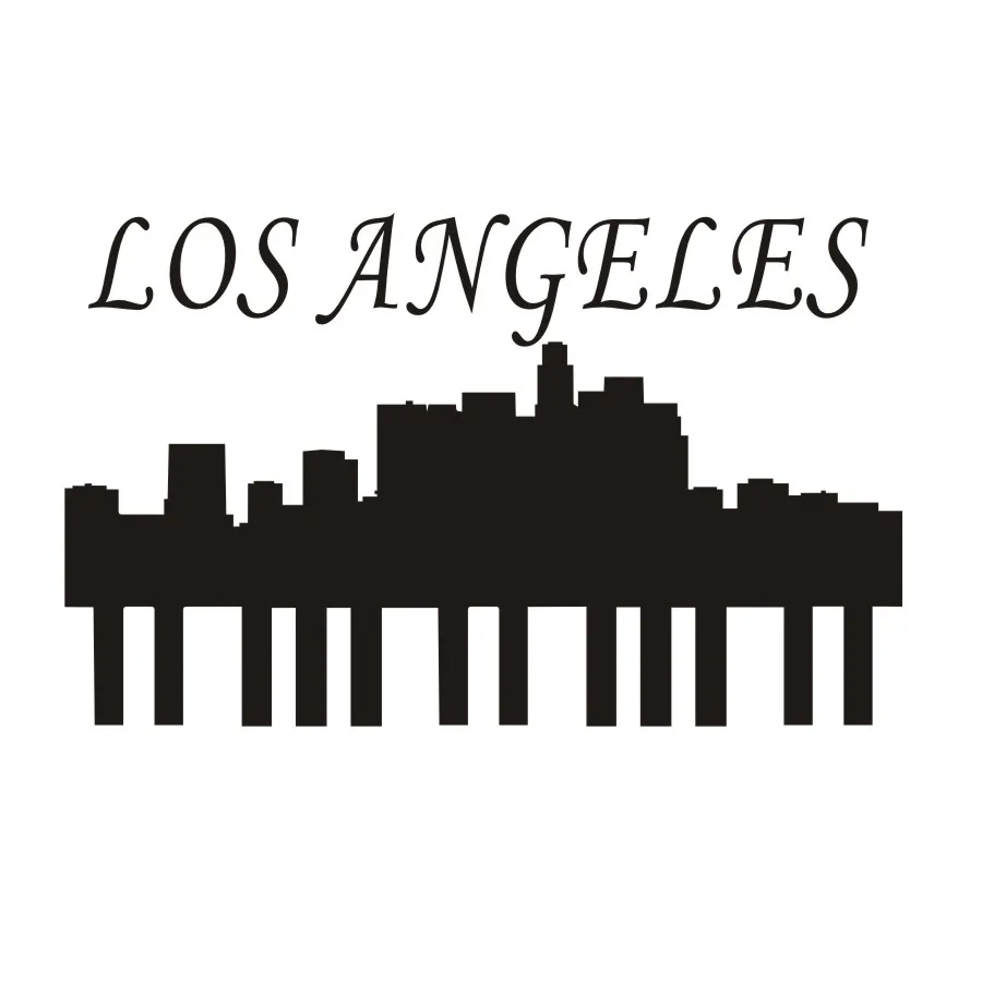 DCTOP High Quality Vinyl Removable Home Decor Los Angeles Wall Sticker City Silhouette For Living Room muursticker Accessories | Дом и сад