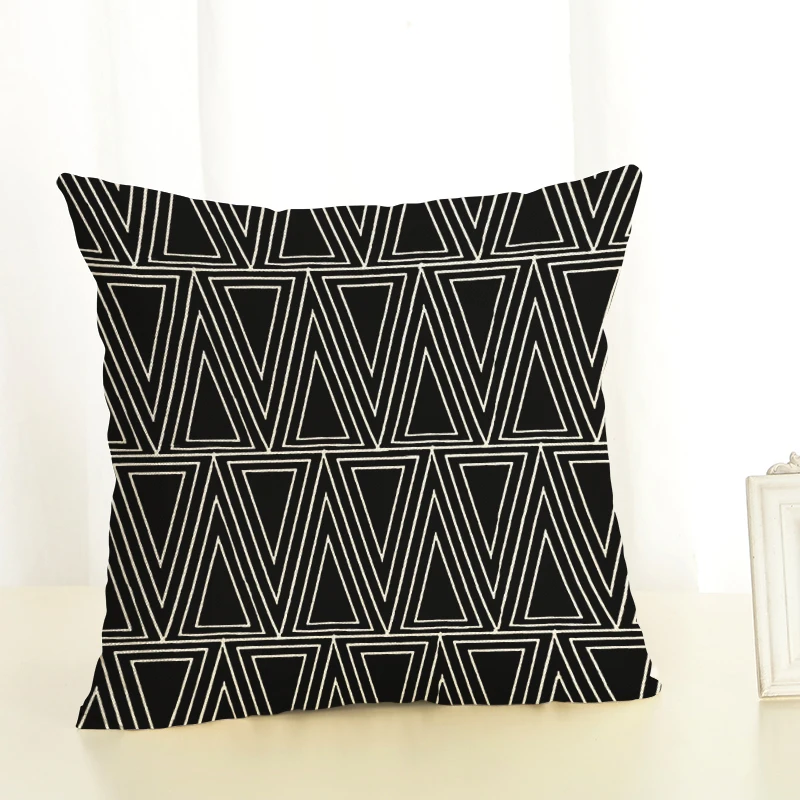 Новая Геометрическая наволочка для подушки Автопортрет 43х43см домашний