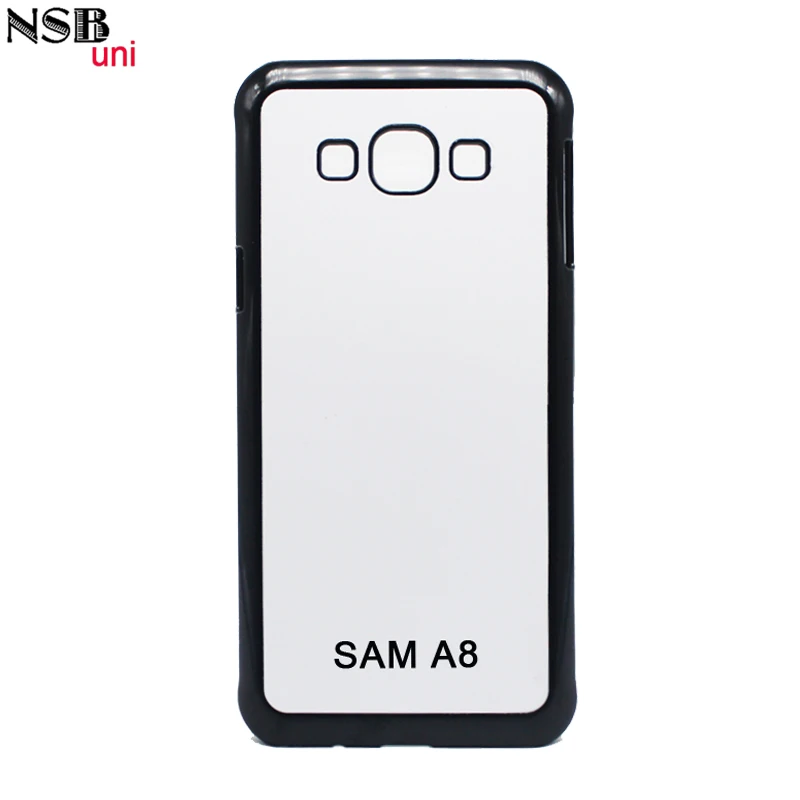 Для SAM A8 Blank 2D PC сублимационные Чехлы для телефона DIY теплопередающие черные белые