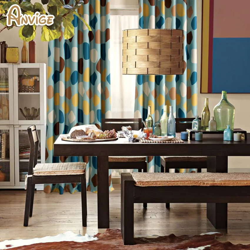 Экологичные 2 цвета плотные Шторы ребенок мультфильм окна маленьких настроить