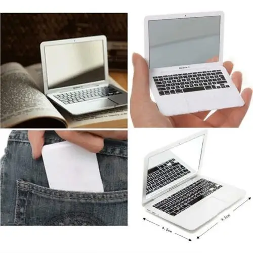 

2019 Portable Women Cosmetic Mirror Laptop Notebook Shape Makeup Mirror