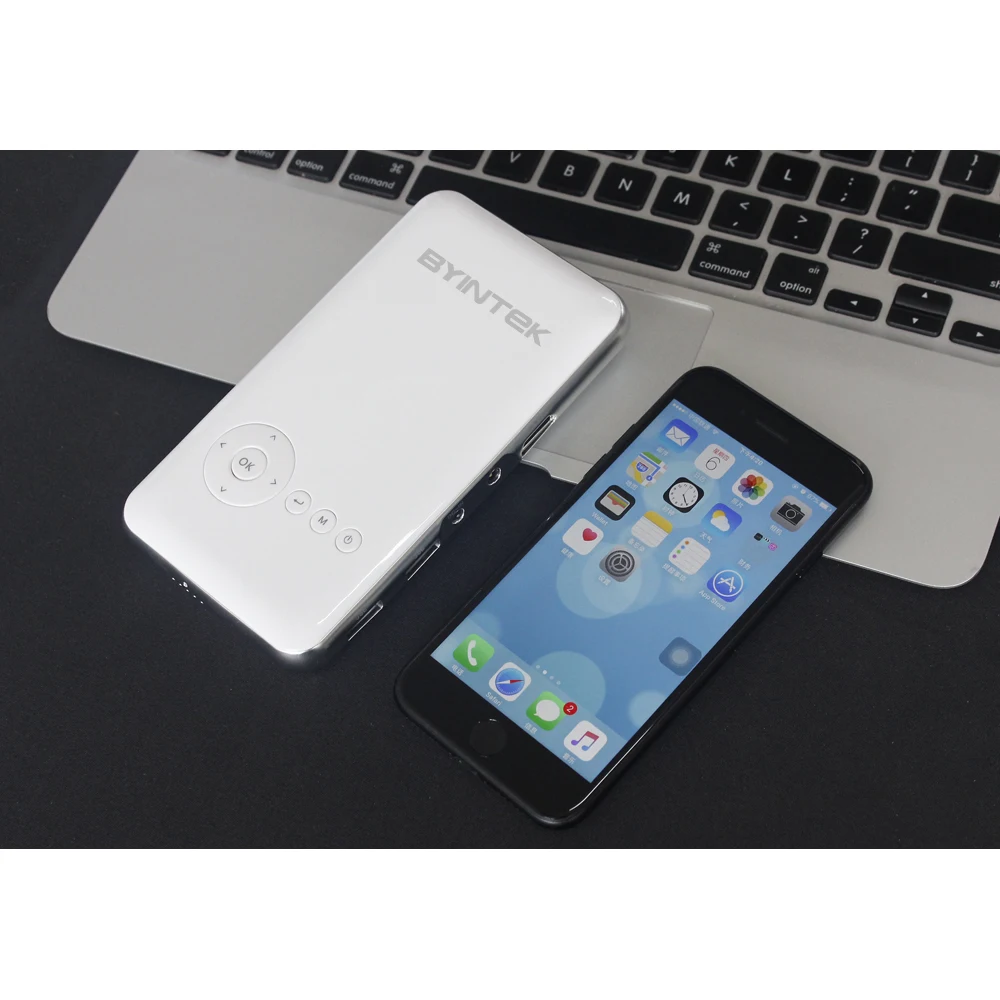 BYINTEK НЛО MD323 Портативный Умный дом театр карман Android Wi Fi проектор HD 1080 P Micro мини