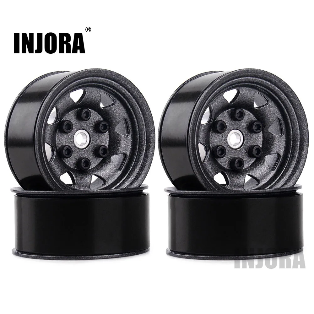Grey 515GL INJORA 1,5" металлический обод колеса 1,55 Beadlock Ступица колеса для 1/10 RC гусеничный D90 TF2 Tamiya CC01 LC70 MST JIMNY AX90069 - Цвет: Grey 515GL