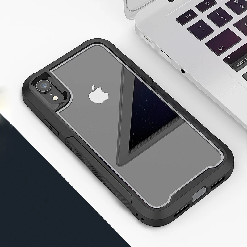 Для Apple iPhone XR Xs Max 7 8 Plus 6 6s Plus X прочный прозрачный чехол, Гибридный бампер с полным корпусом, поддержка беспроводной зарядки