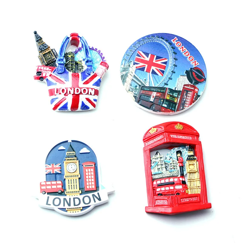 

Пластиковые 3D магниты на холодильник в британском лондонском стиле, туристические сувениры, магнитные наклейки на холодильник, домашний декор