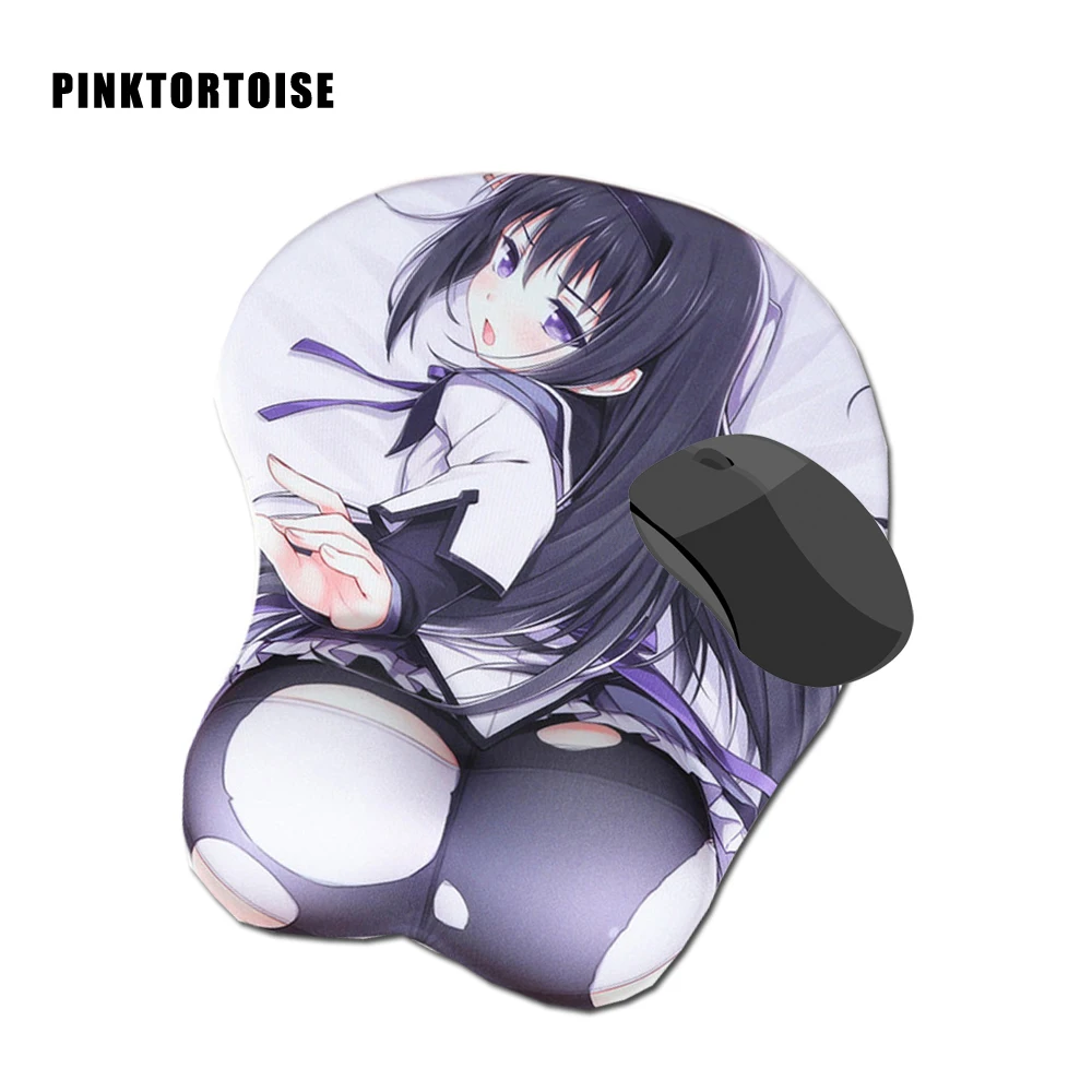 

PINKTORTOISE Anime Carton beauty Hips 3D Silicone Wrist Rest Mouse Pad notebook PC playmat mousepad