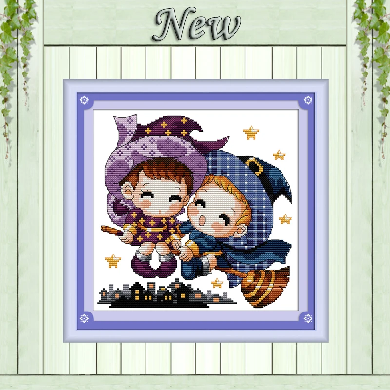 Набор для вышивки ведьма с вами крестиком китайского производства DMC 14CT 11CT|cross stitch