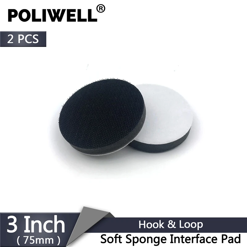 POLIWELL 2 шт. 75 мм мягкая губка интерфейс коврик для 3 ''Резервное копирование