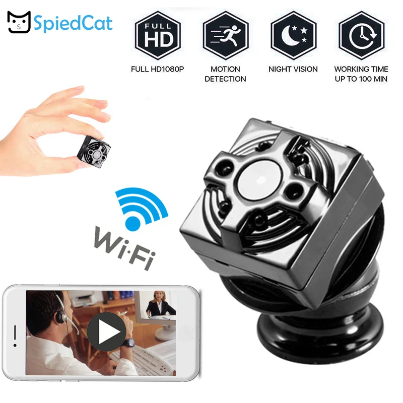 1080 P HD Wi Fi небольшой мини камера Голос видео сенсор ночное видение Micro IP