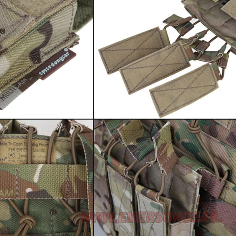 Emerson страйкбол охотничий Тактический модульный MOLLE с тройным открытым верхом SMG Mag