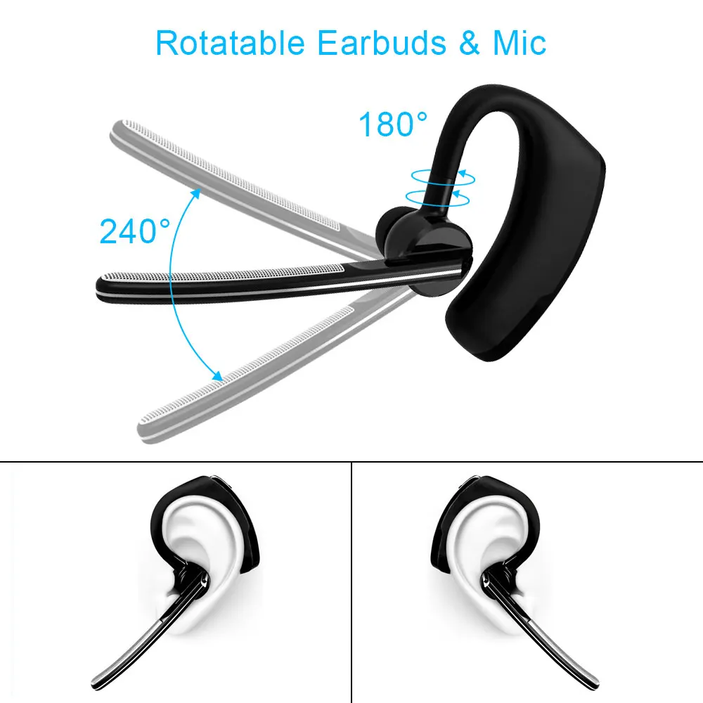 Беспроводная Bluetooth гарнитура с микрофоном и голосовым управлением|stereo earphone|earphone