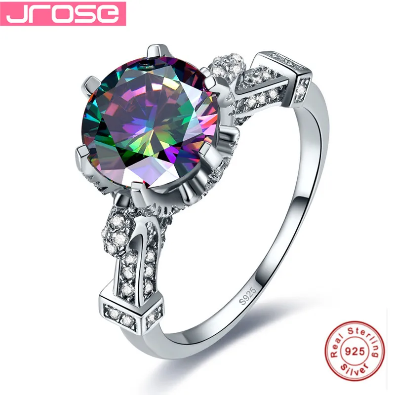 Jrose роскошное дамское кольцо из настоящего чешского разноцветного 100%