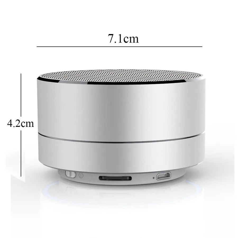 Металлический Bluetooth динамик a10 с микрофоном портативный мини Супер Бас Сабвуфер