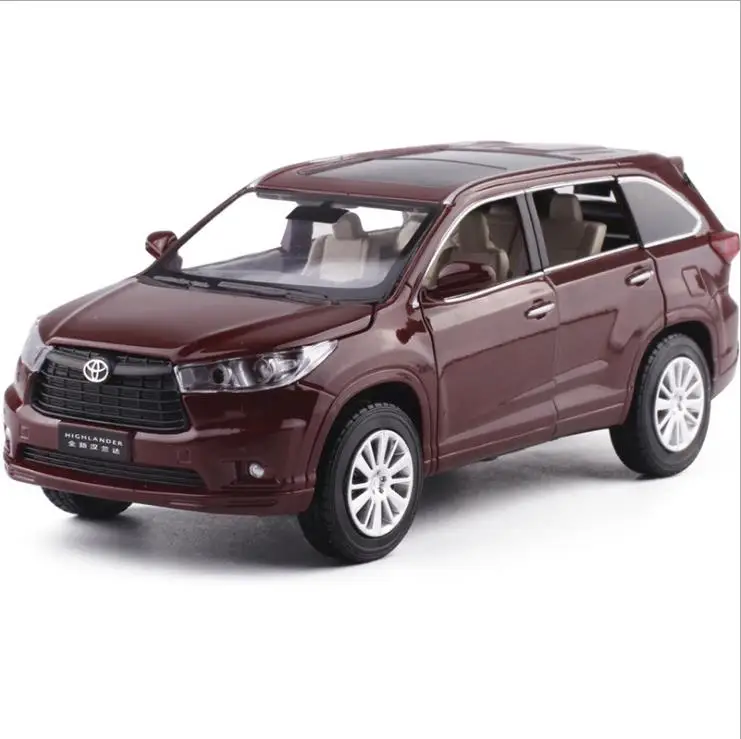 Высокая имитация Toyota Highlander 1:32 весы из сплава оттягивающая модель автомобиля