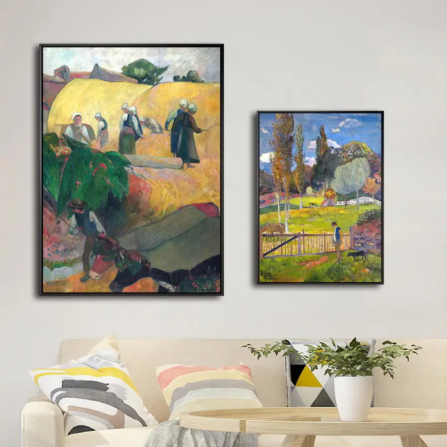 Home Decoration Print Canvas Art Wall Pictures Poster Printings Paintings French Paul Gauguin A Woman on The Beach | Дом и сад