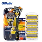 Gillette Fusion Proshield бритвенные лезвия для мужчин для удаления бороды брендовые безопасные бритвенные лезвия 1 ручка + 5 лезвий