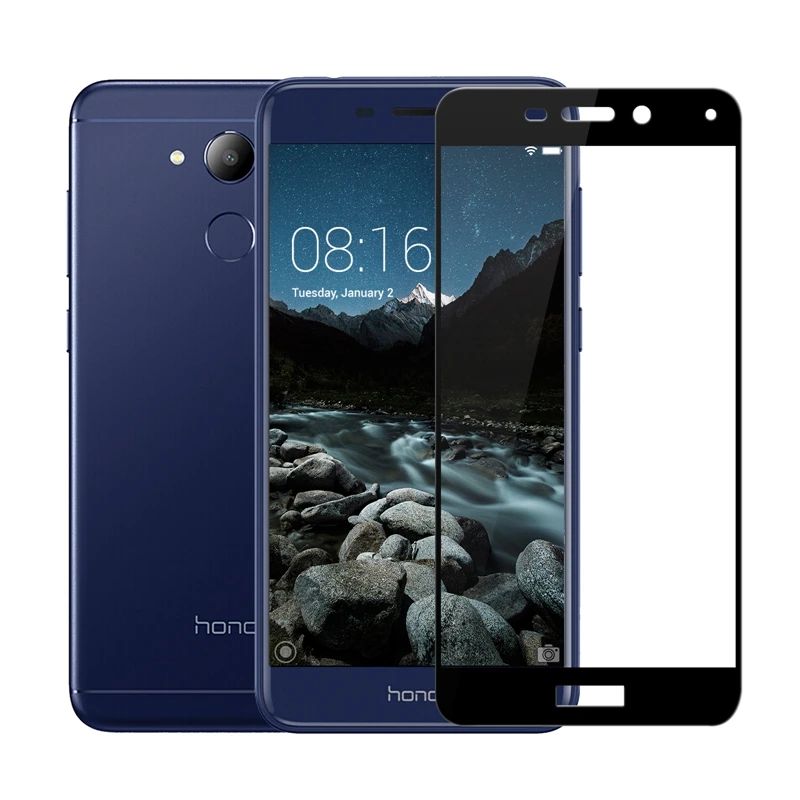 Full Cover Tempered Glass for Huawei Honor 6C Pro Screen Protector FOR V9 Play 5.2&quot Electroplated Protective Film | Мобильные