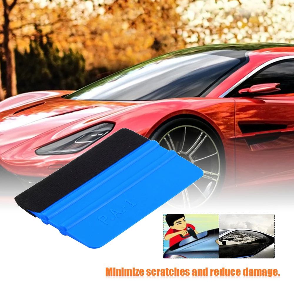 Виниловый скребок для автомобиля с фетровыми краями 99 х72 мм|decals for cars|decal squeegeedecals