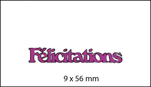 Felicitations Романтик мини французские слова шаблон металла Вырубные штампы Трафаретный Скрапбукинг альбом тиснение для бумажных карт DIY ремесла Новинка - Цвет: Felicitations