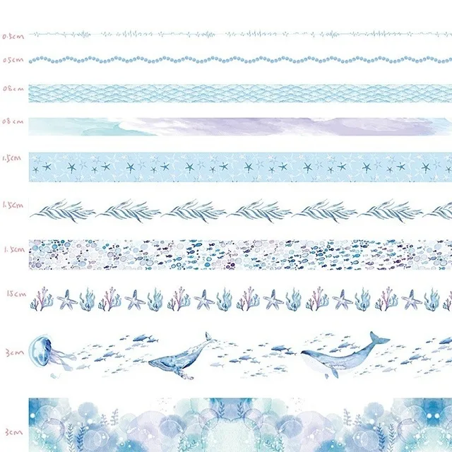 M Hethrone 10 шт. фантазии DIY лента для декорации Washi комплект Скрапбукинг малярный скотч Справочник дневник лента с наклейками Washitape стиральная лента - Цвет: M