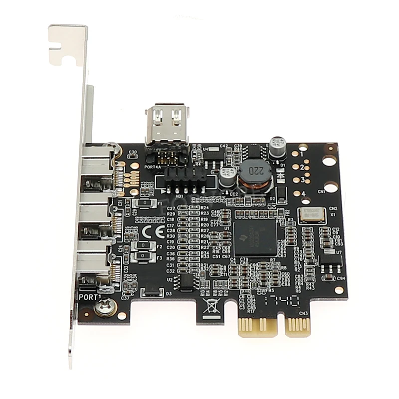 PCIE комбо 3x 1394b + 1x 1394a Firewire порты PCI-Express контроллер карты 1394 ti чипсет | Компьютеры и