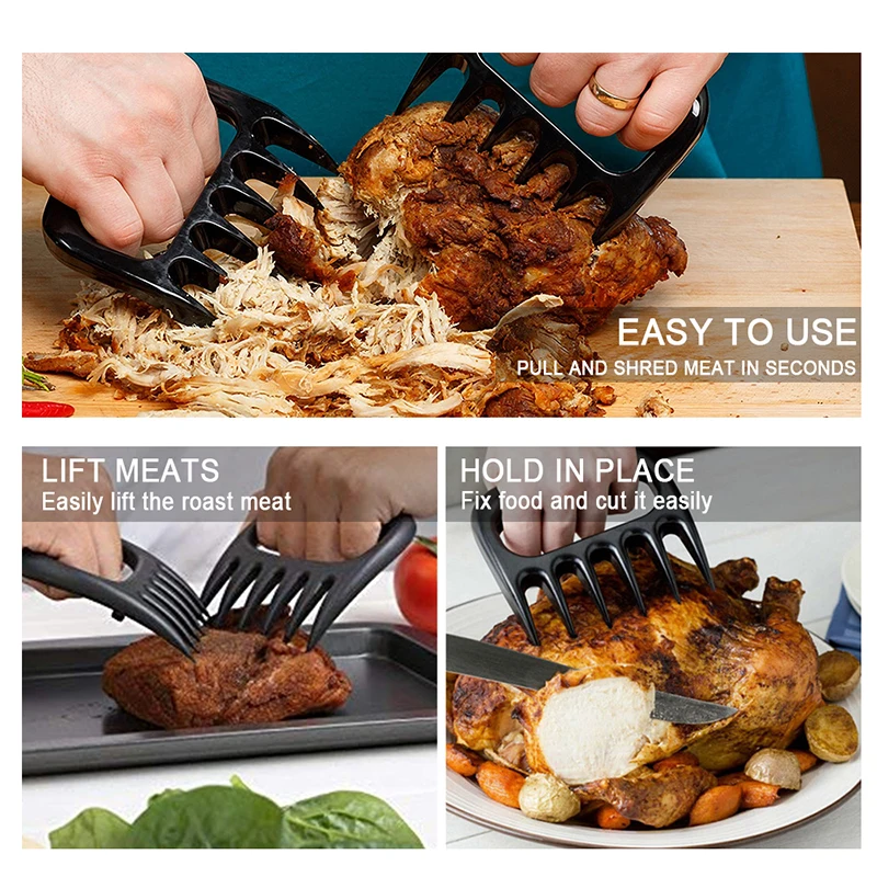 Барбекю вилка щипцы Медвежонок коготь слеза мясо инструменты черраско Barbeque Shred