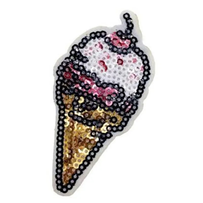 ChicLady блесток патч Cherry мороженое иметь дело с ним гладить на патчи для одежды Ulzzang