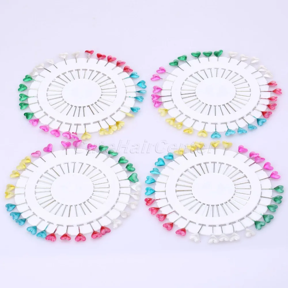 Hicello 60 штук пакет булавки для шитья красочные круглые жемчужные головки швейные