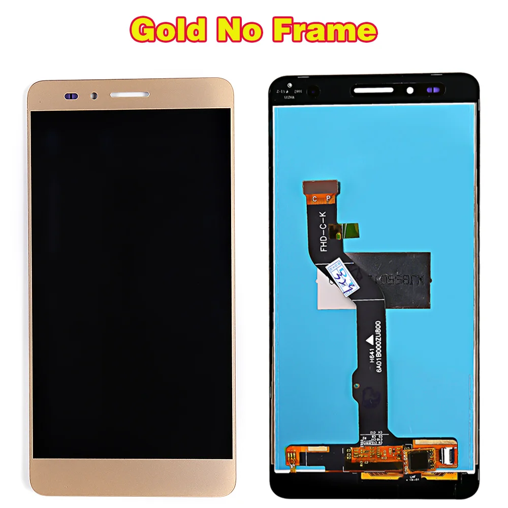 Gold without Frame Huawei Honor 5X ЖК-дисплей 5,5 дюймов дигитайзер сборка сенсорный экран для huawei GR5 1920*1080 GR5W рамка с бесплатными инструментами - Цвет: Gold without Frame