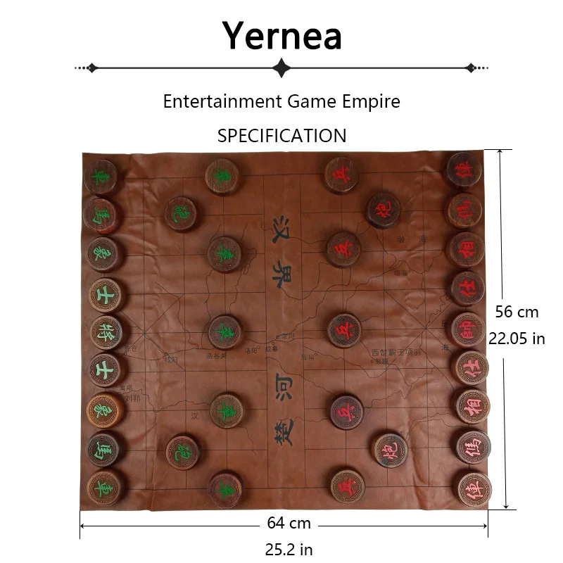 Китайская деревянная шахматная игра Yernea высокого качества доска из мягкой кожи