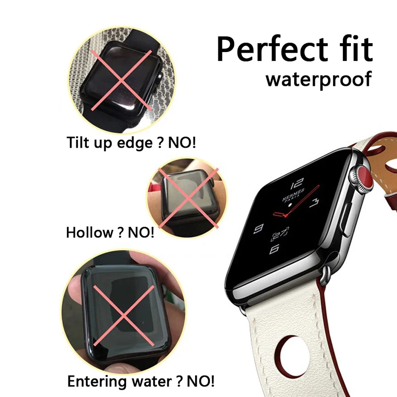 Для iWatch закалённое стекло с покрытием для Apple Watch 38 мм 42 серия 3 2 1 полное покрытие 3D