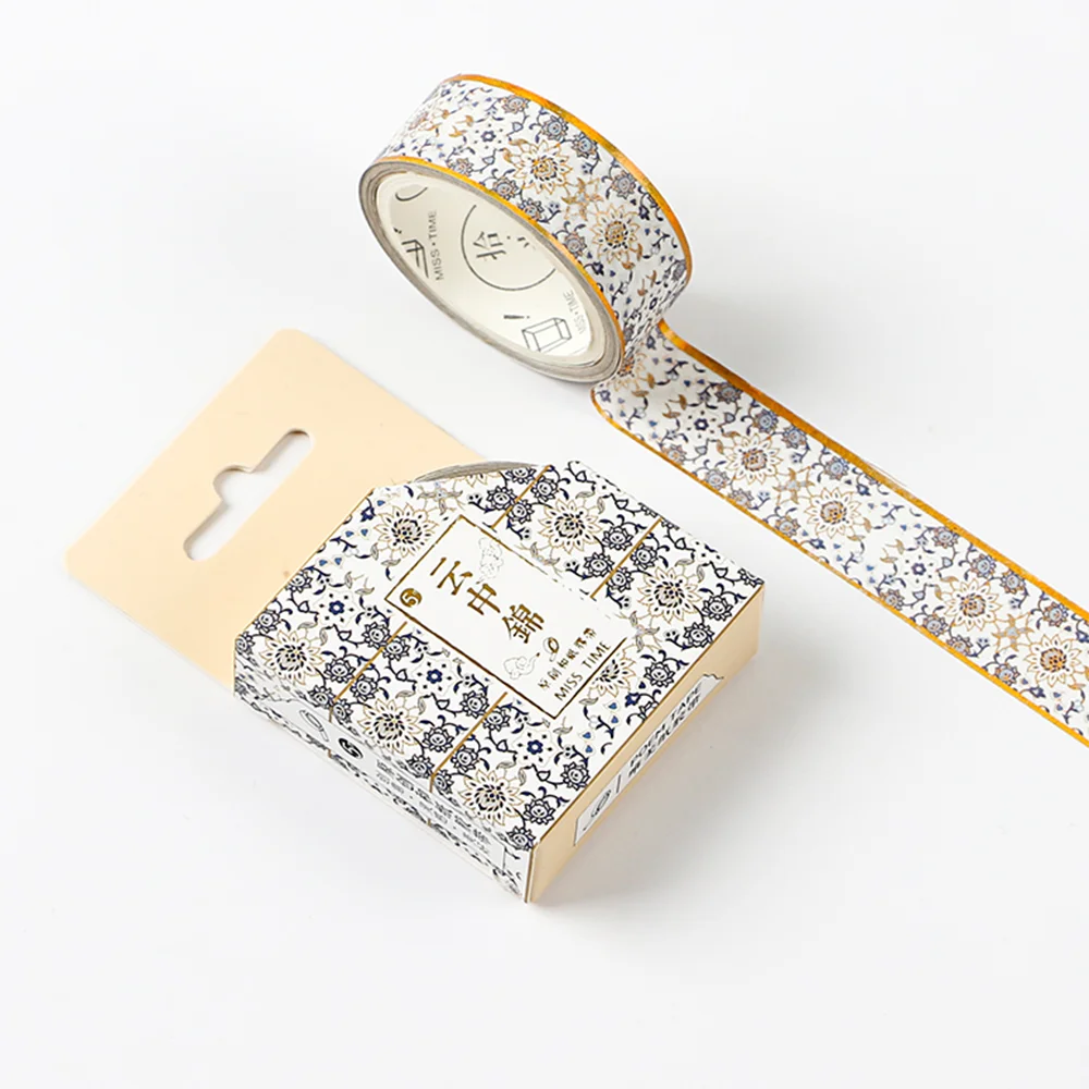 1 шт. милые самоклеющиеся ленты из золотой фольги в китайском стиле васи DIY