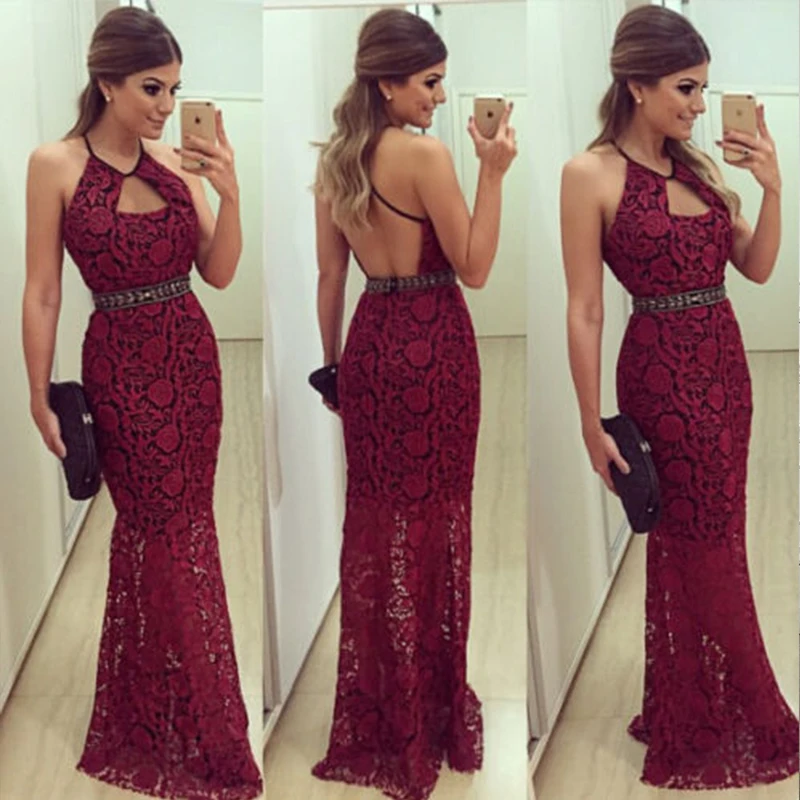 MUXU сексуальное красное кружевное платье vestidos женская одежда летний вязаный