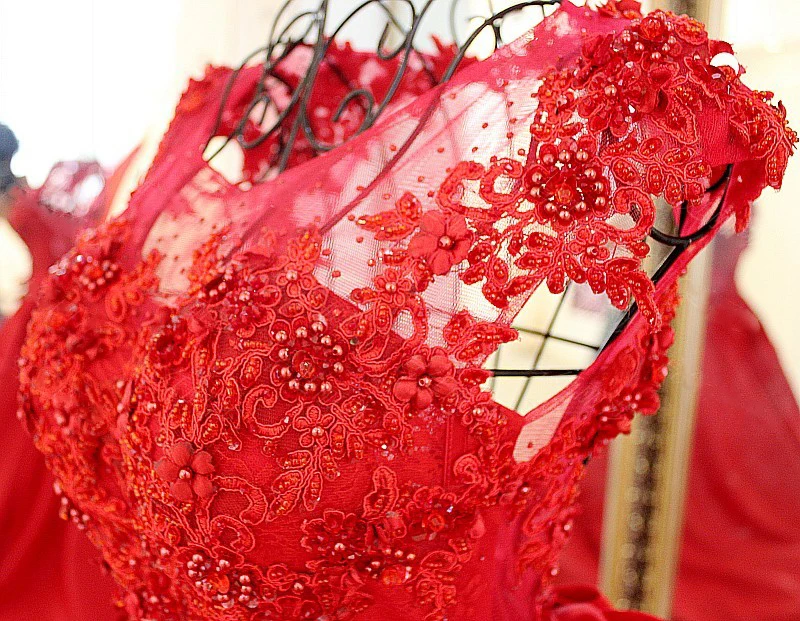 LS88515 винно красные вечерние платья с открытой спиной и аппликацией кружевное