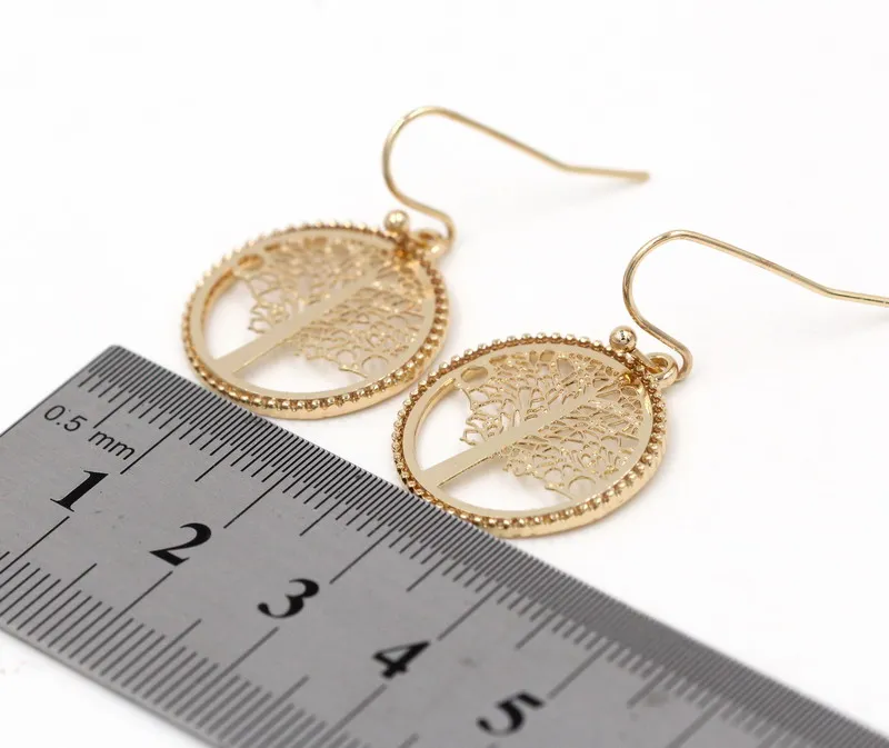 Женские маленькие круглые серьги капли Tree Life|earrings for|dropping earrings for womendrop |