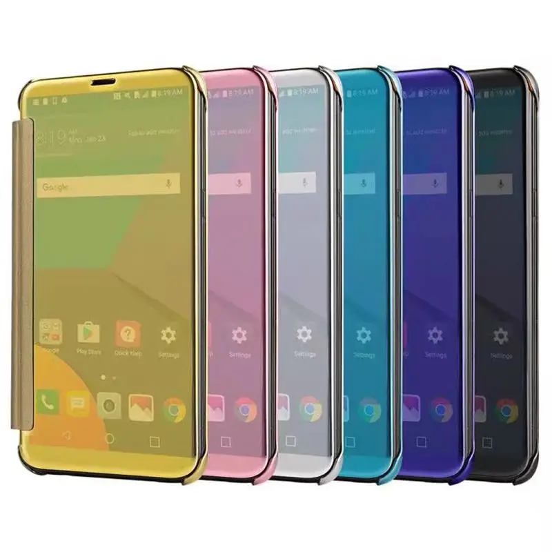 Прозрачный зеркальный умный флип-чехол для телефона samsung Galaxy J2 J5 J7 Prime, чехол для Galaxy A3 A5 A7 из искусственной кожи
