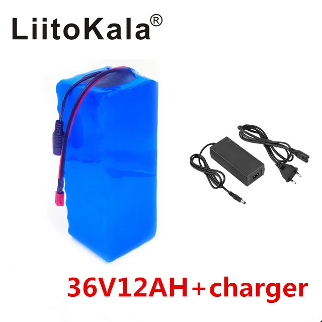 LiitoKala 36 V 12AH электрический велосипедный аккумулятор встроенный литиевый аккумулятор BMS 20A 36 вольт с 2A зарядкой батареи Ebike